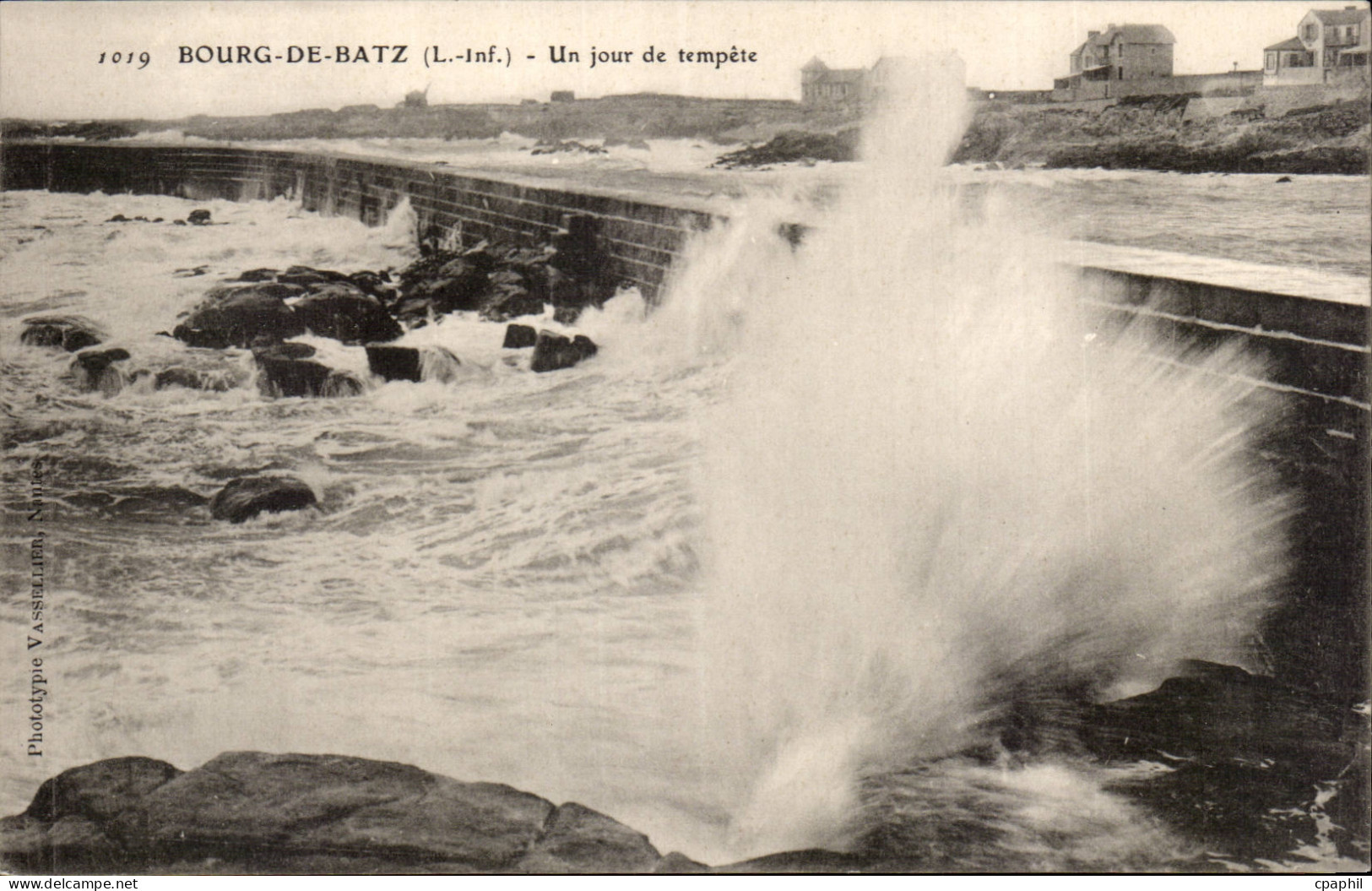 CPA Bourg de Batz Un jour de tempete