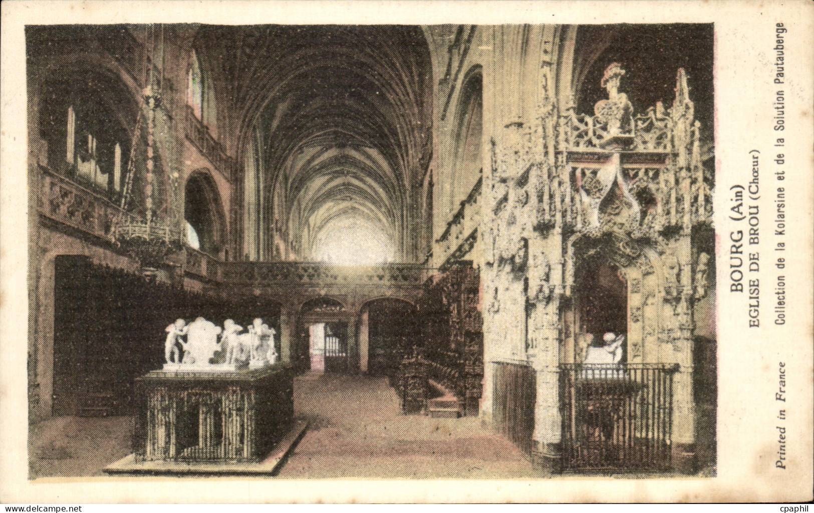 CPA Bourg Eglise Brou