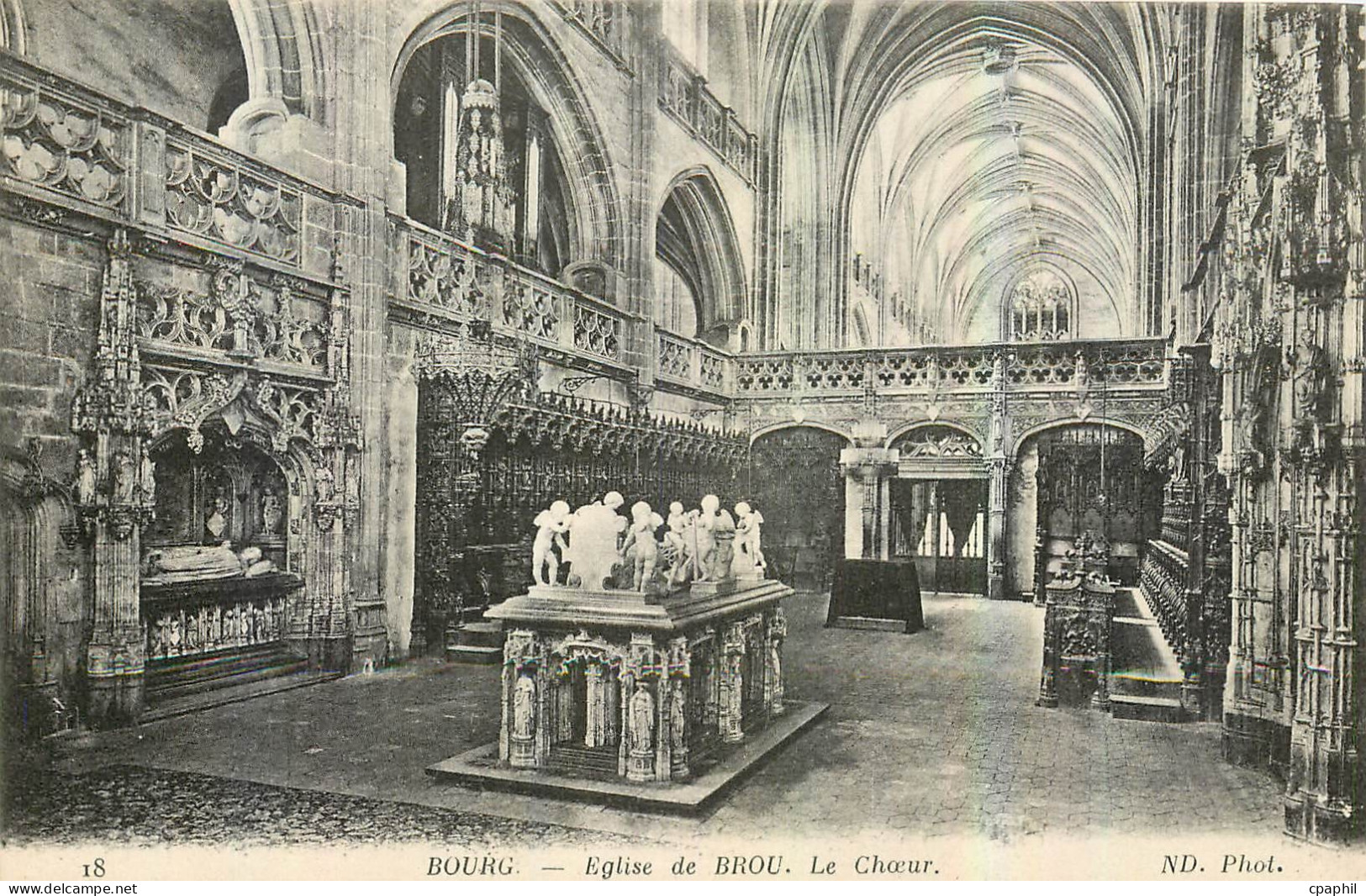 CPA Bourg Eglise de Brou Le Choeur