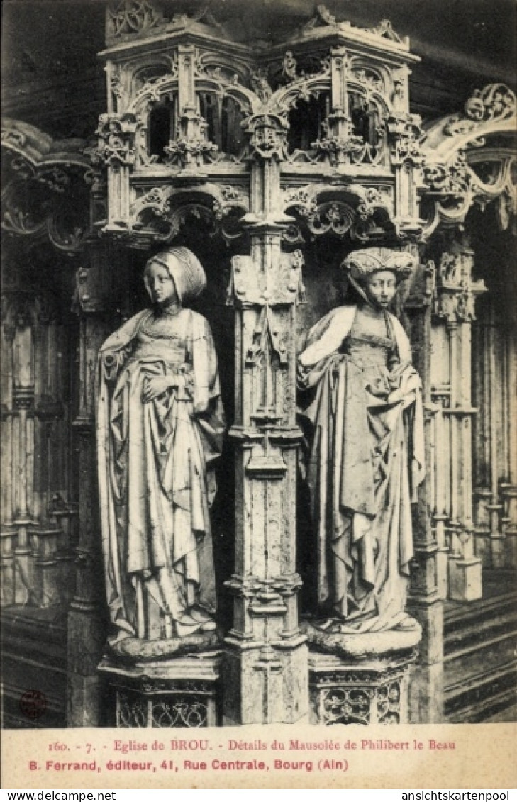 CPA Bourg en Bresse Ain, Kloster Brou, Kirche, Mausoleum Philibert le Beau