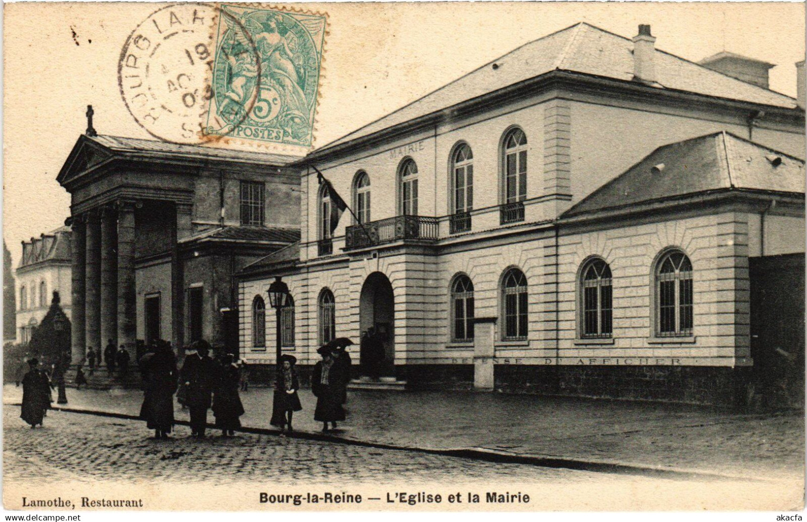 CPA Bourg la Reine Eglise et la Mairie (1314733)