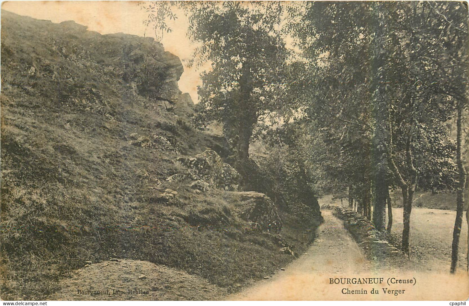 CPA Bourganeuf Creuse Chemin du Verger