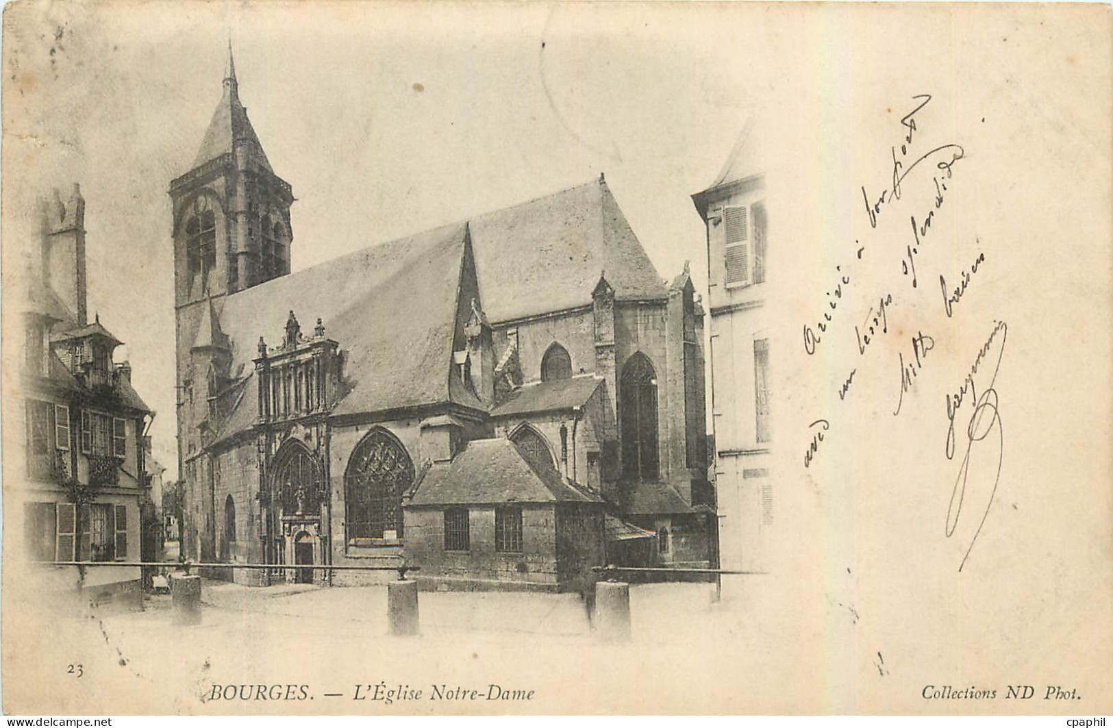 CPA Bourges l'Eglise Notre Dame