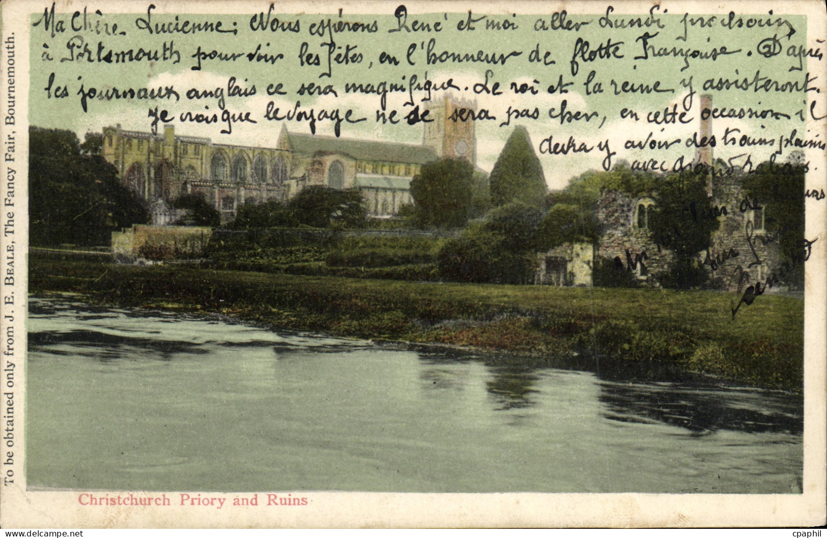 CPA Bournemouth Christchurch priory and ruins