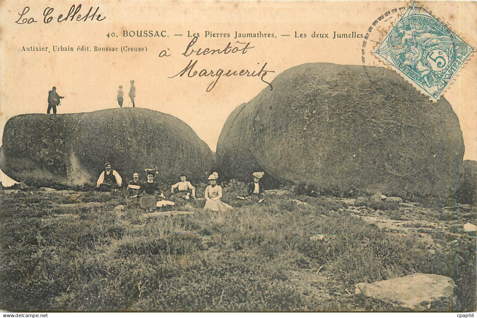 CPA Boussac Les Pierres Jaumanthres Les deux Jumelles