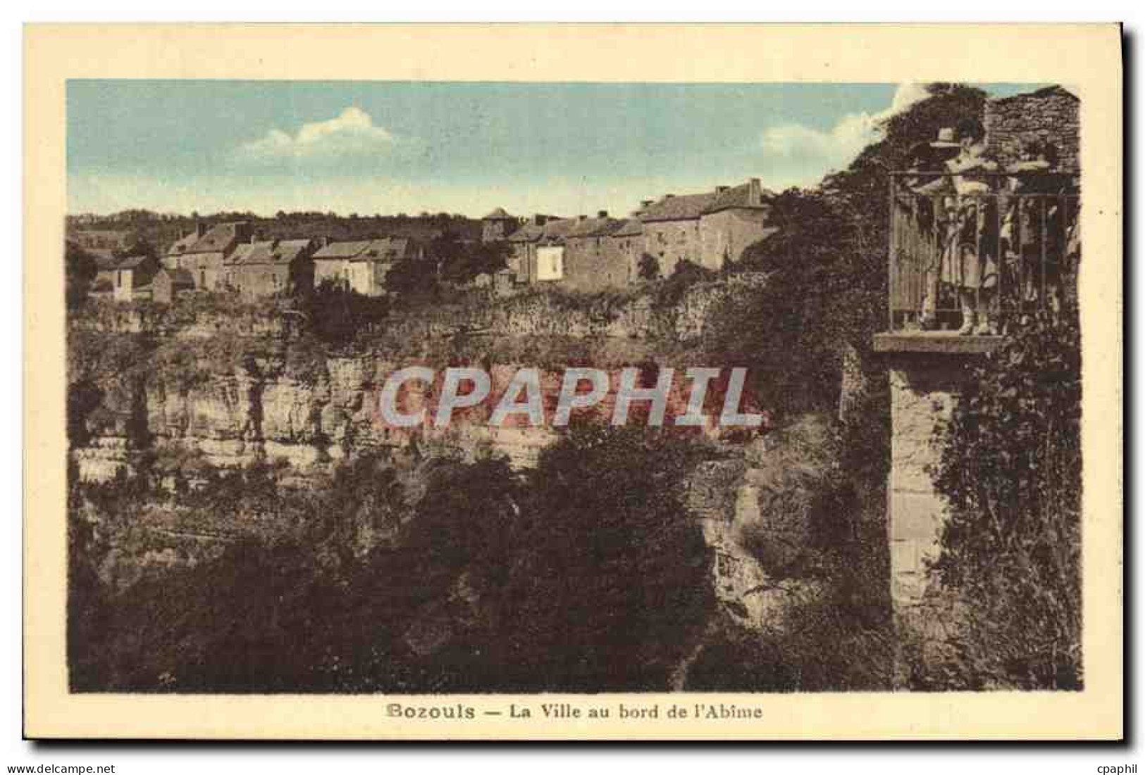 CPA Bozouls La Ville au Bord de l'Abime
