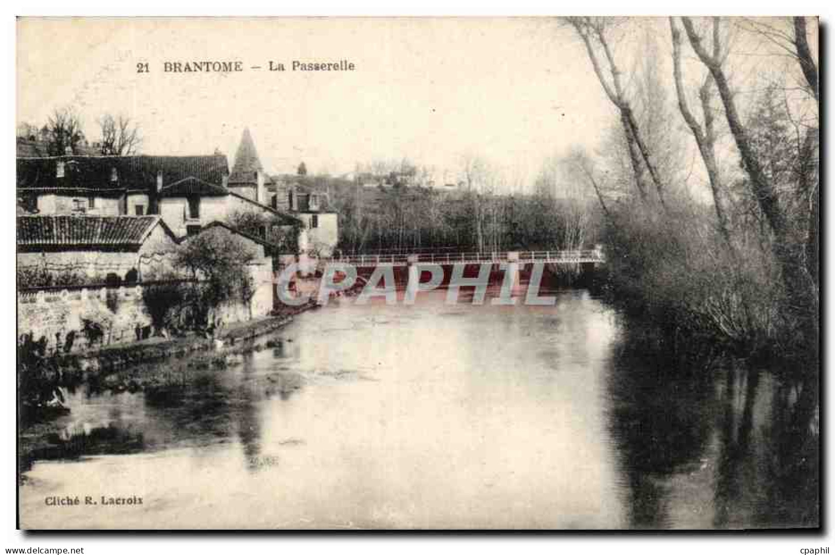CPA Brantome La passerelle