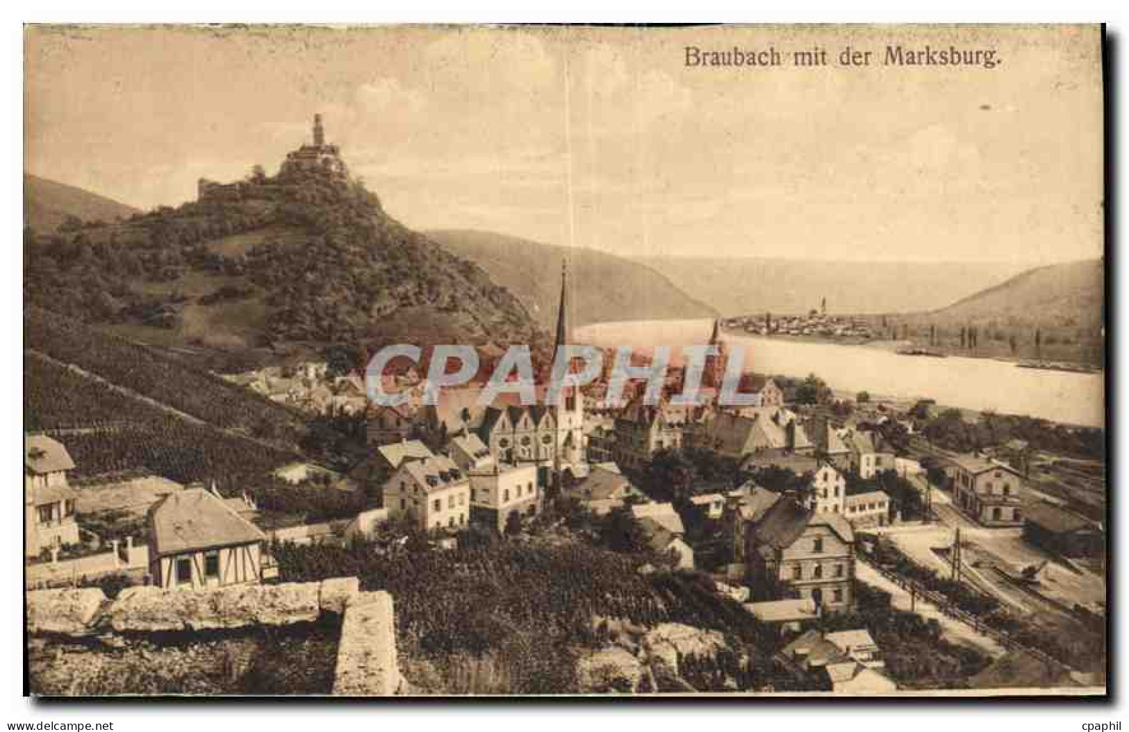 CPA Braubach mit der Marksburg