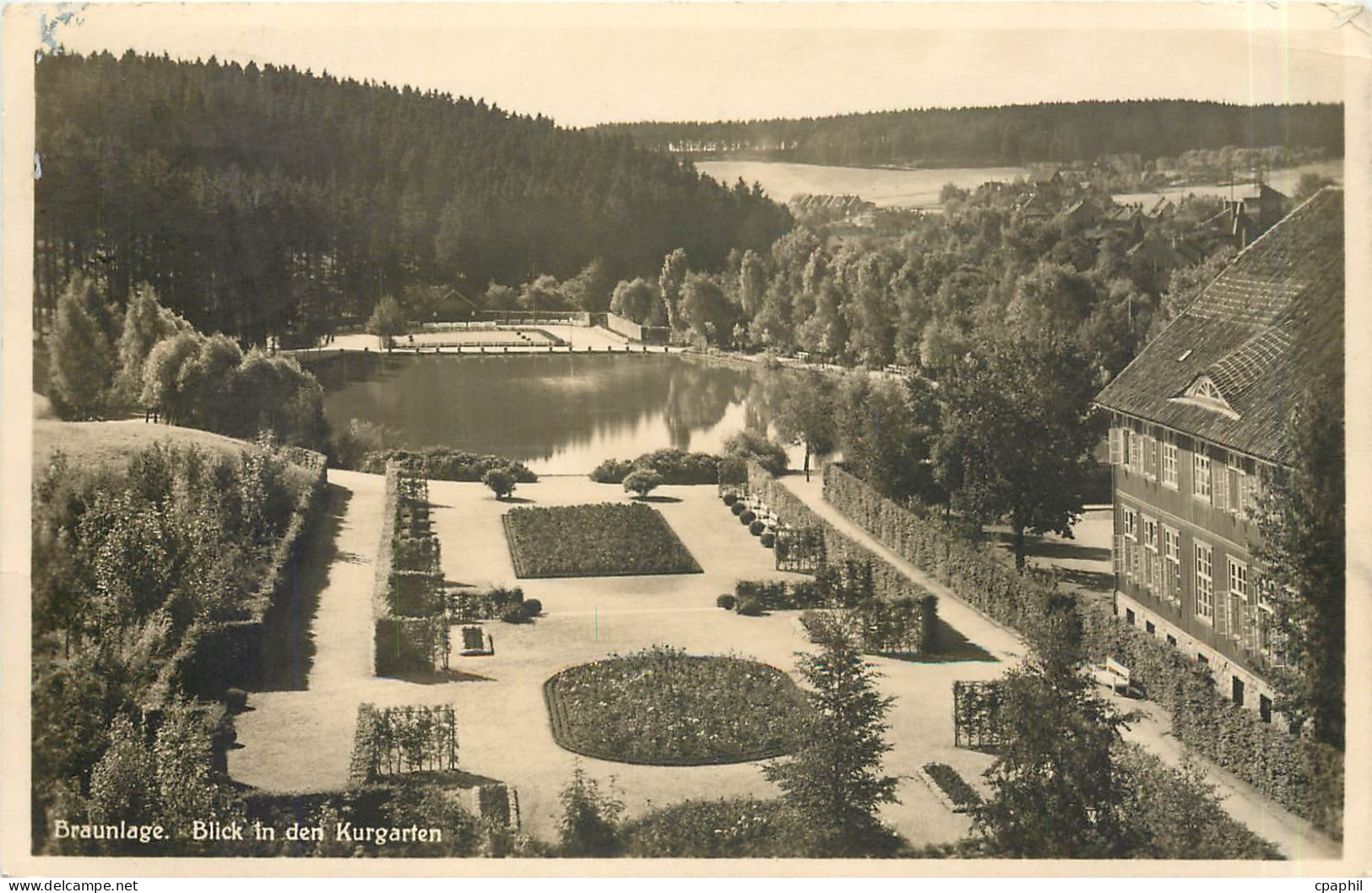 CPA Braunlage Blick in den Kurgarten