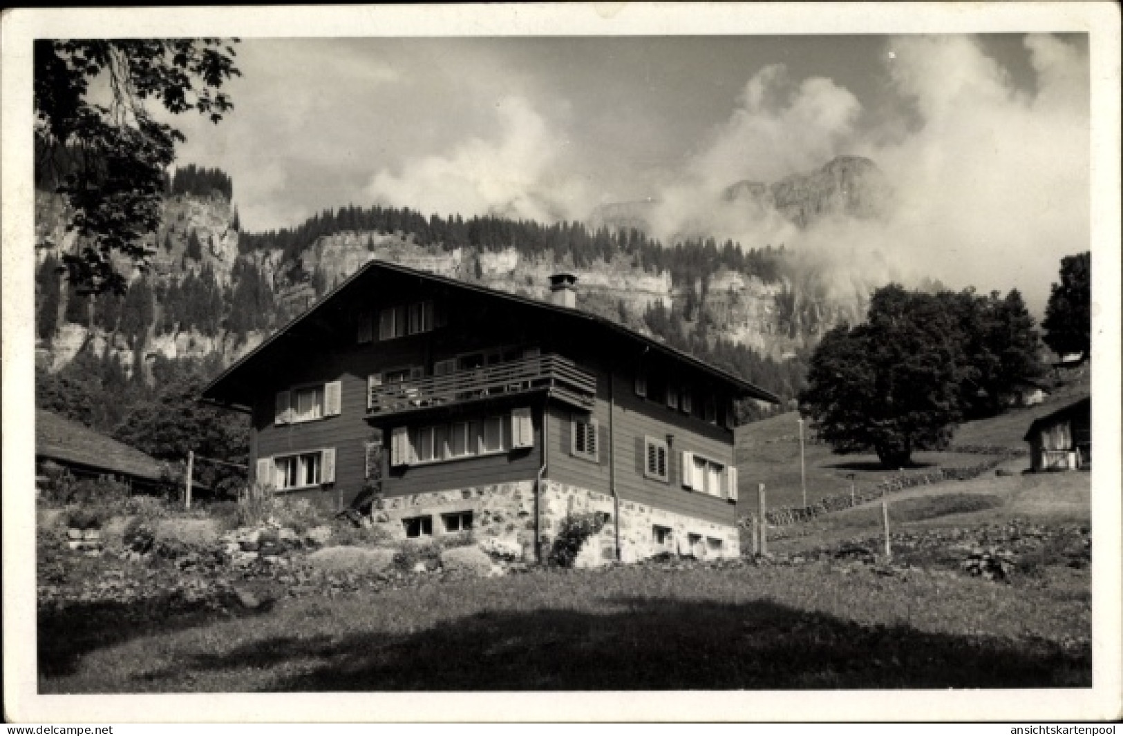 CPA Braunwald Glarus Süd Kt. Glarus Schweiz, Ski und Ferienheim Rietberg