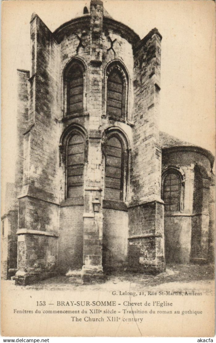 CPA BRAY-sur-SOMME Chevet de lÉglise (17489)
