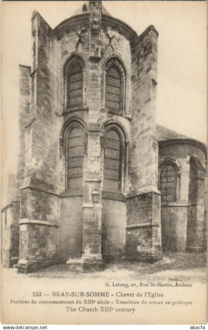 CPA BRAY-sur-SOMME Chevet de lÉglise (17490)