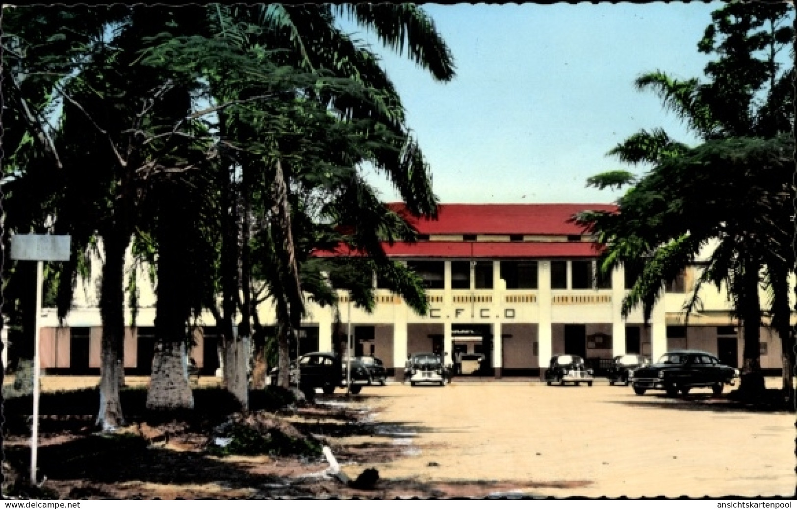 CPA Brazzaville Französisch Kongo, Bahnhof