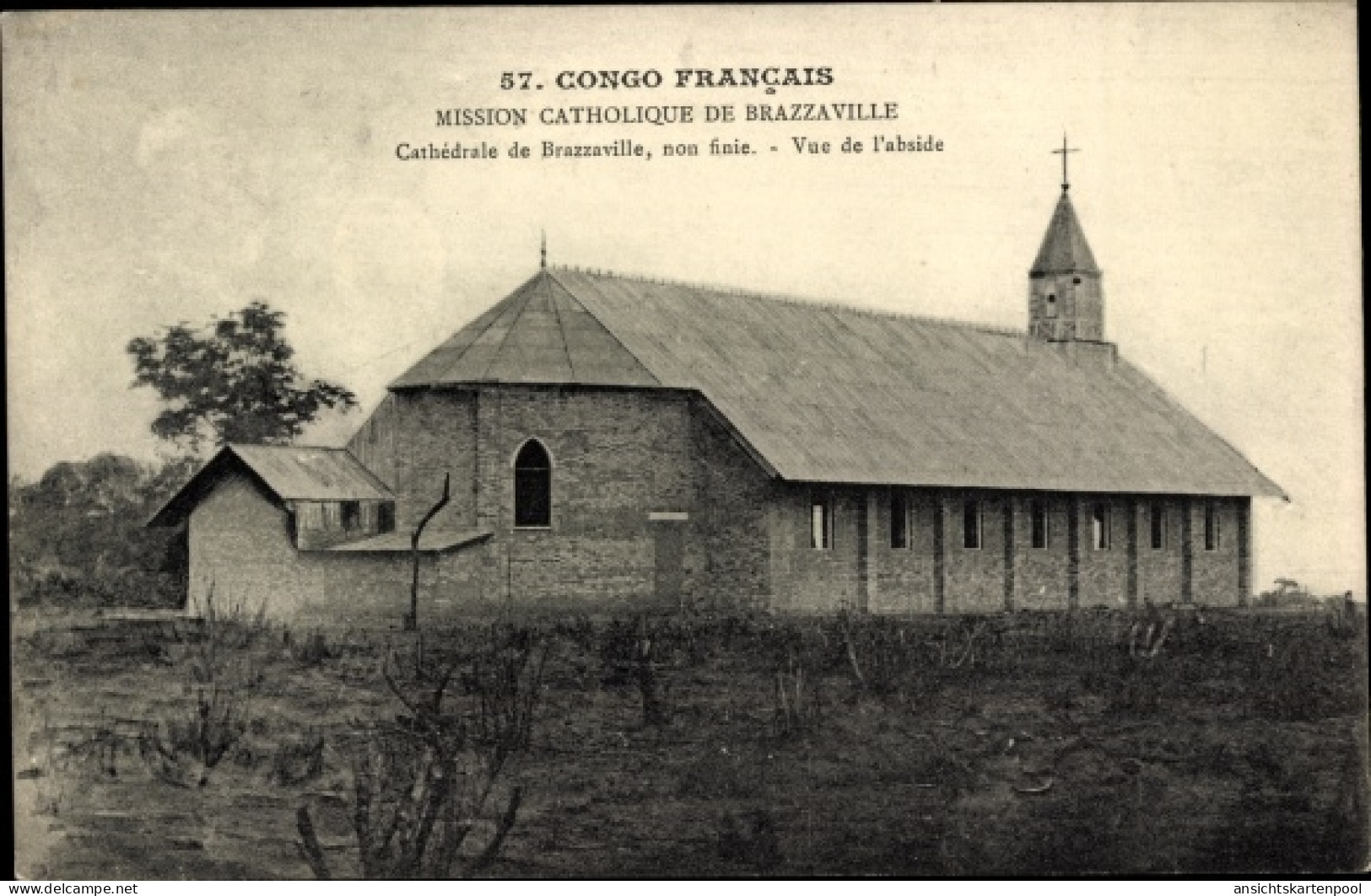CPA Brazzaville Französisch Kongo, Cathedrale