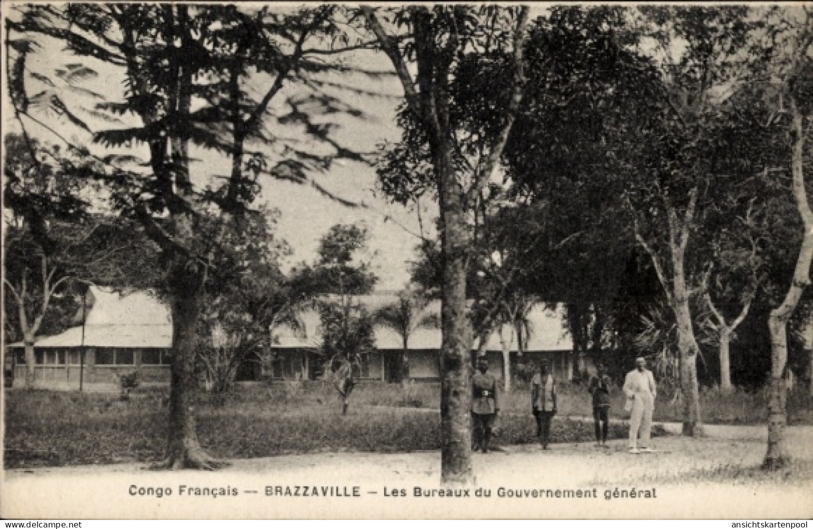 CPA Brazzaville Französisch Kongo, Congo Français, Bureaux du Gouvernement général