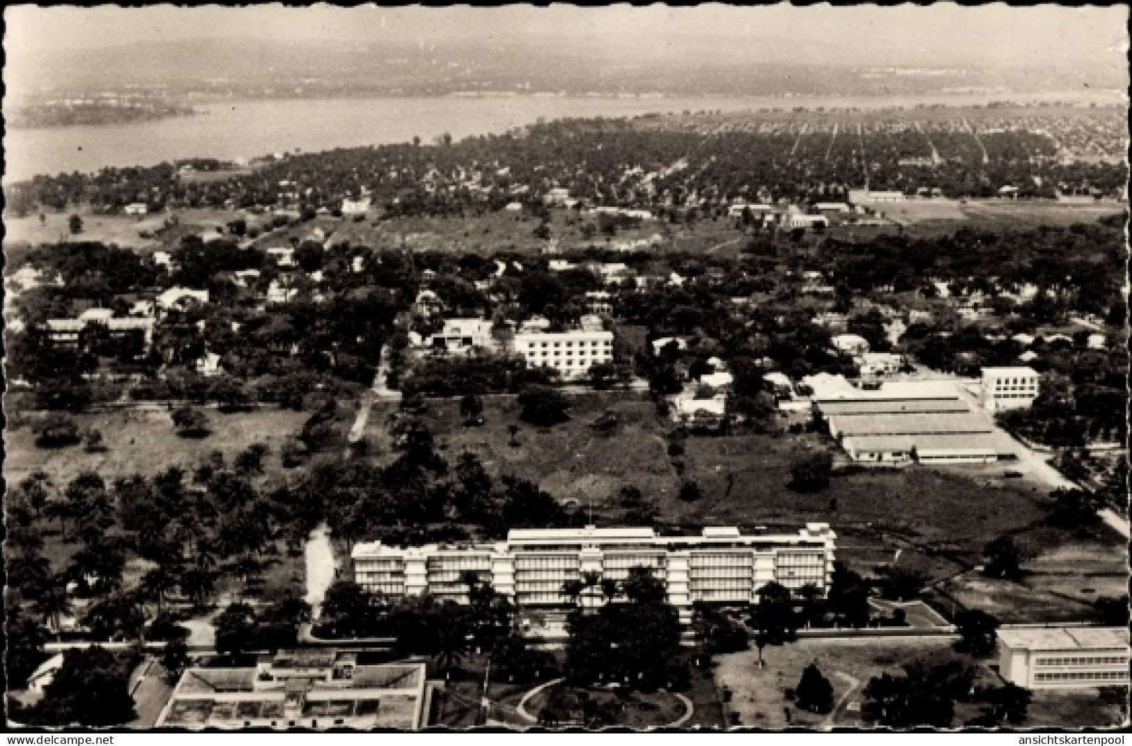 CPA Brazzaville Französisch Kongo, Fliegeraufnahme