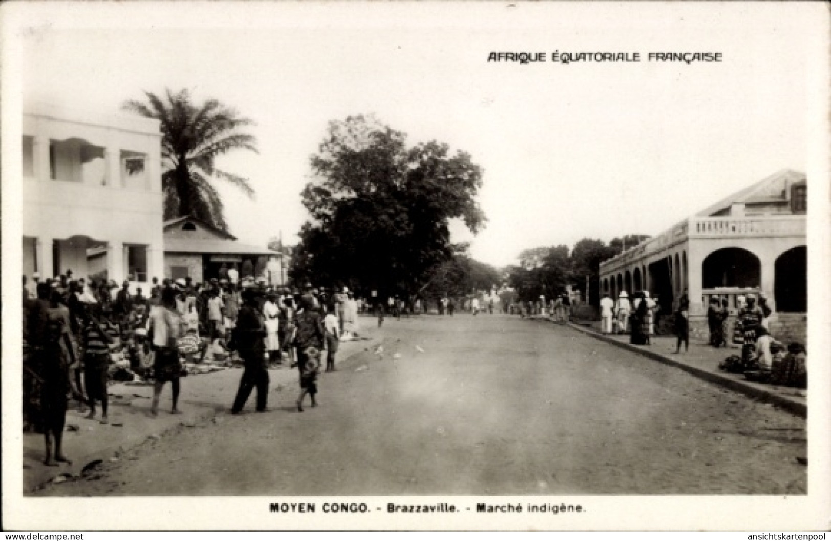 CPA Brazzaville Französisch Kongo, Markt