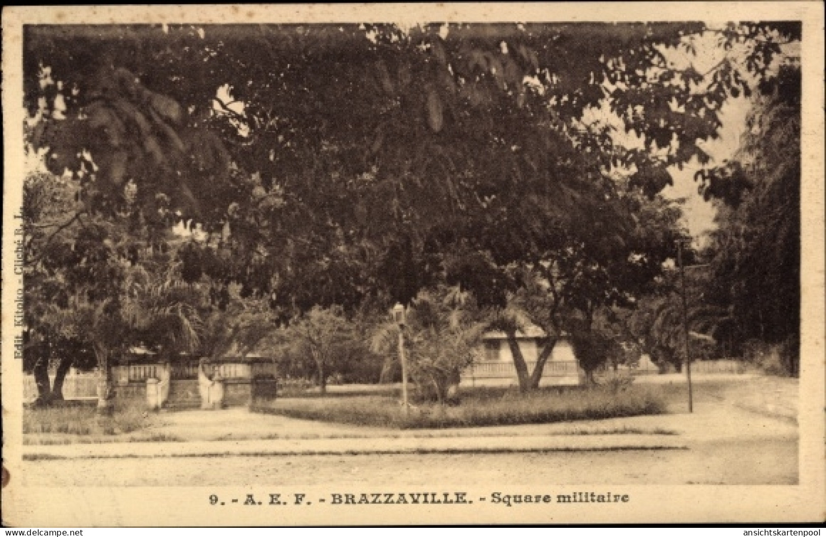 CPA Brazzaville Französisch-Kongo, Militärplatz