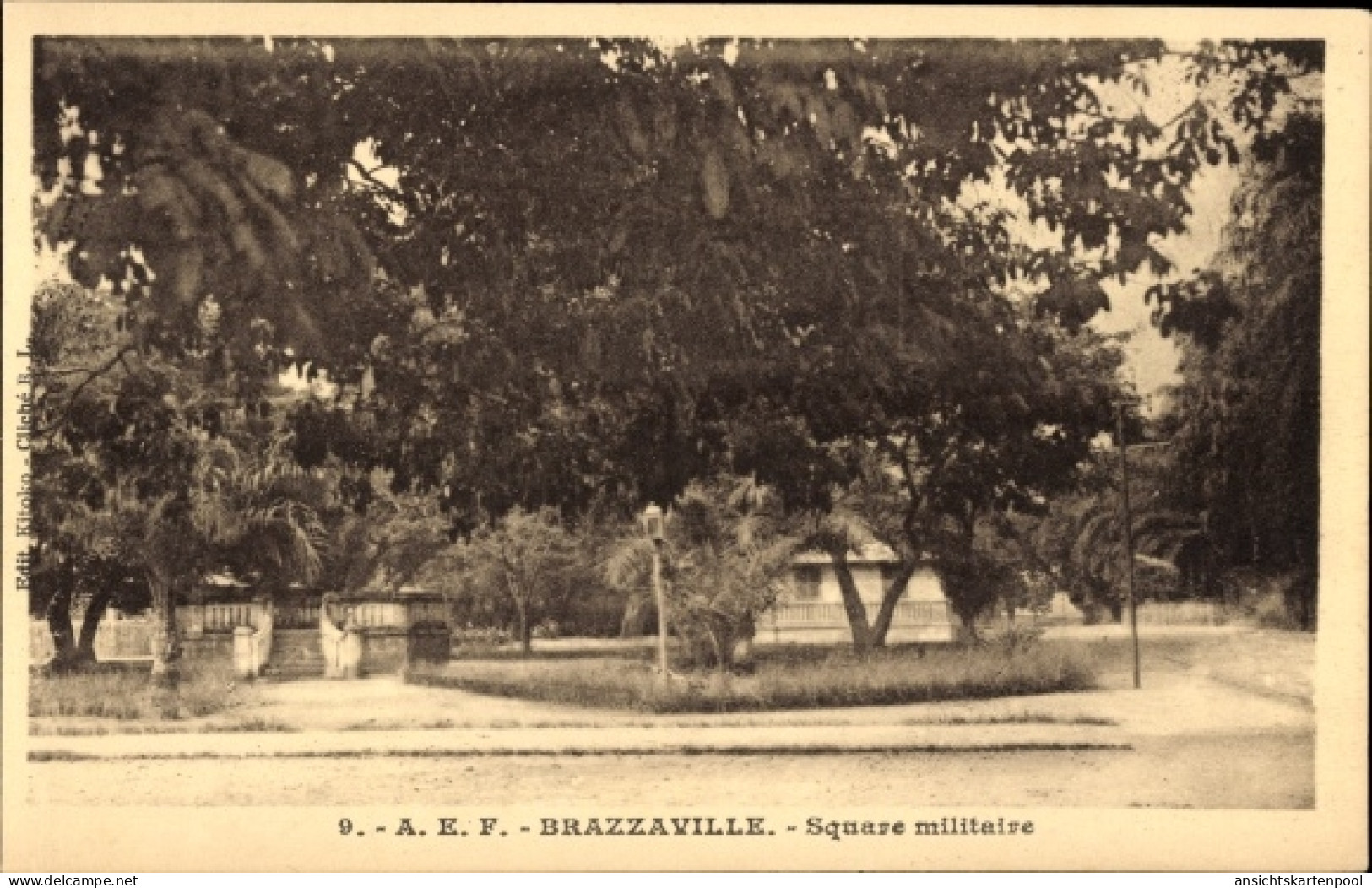 CPA Brazzaville Französisch-Kongo, Militärplatz