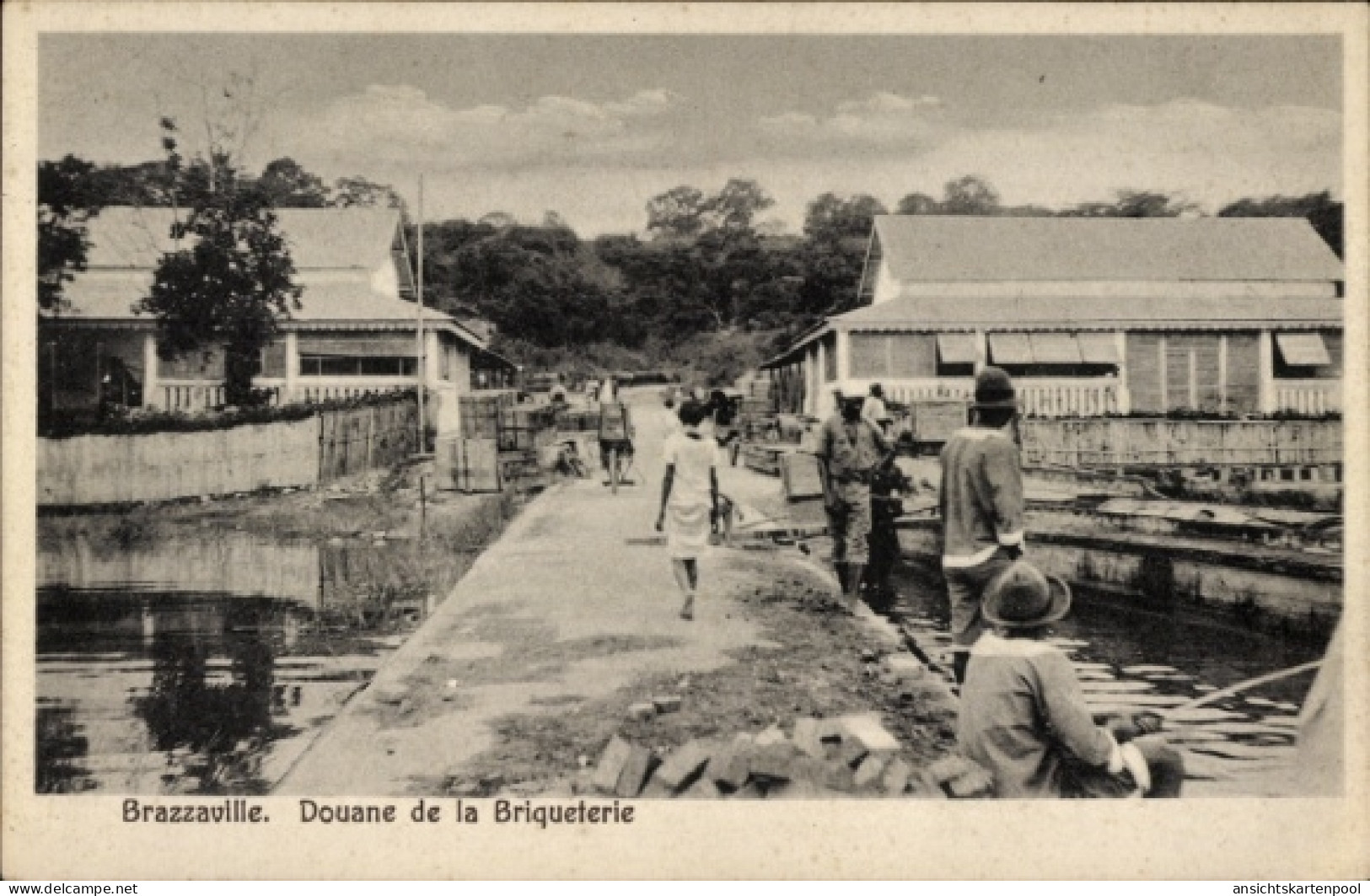 CPA Brazzaville Französisch-Kongo, Ziegelei-Zoll