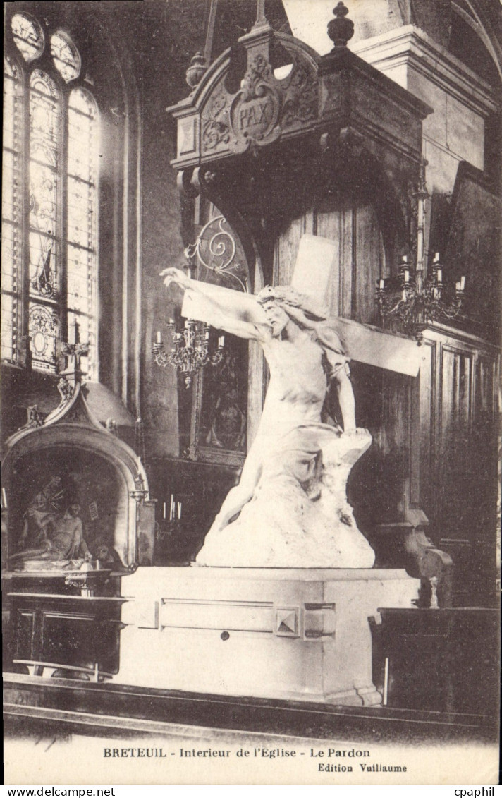 CPA Breteuil Interieur de l'Eglise Le Pardon