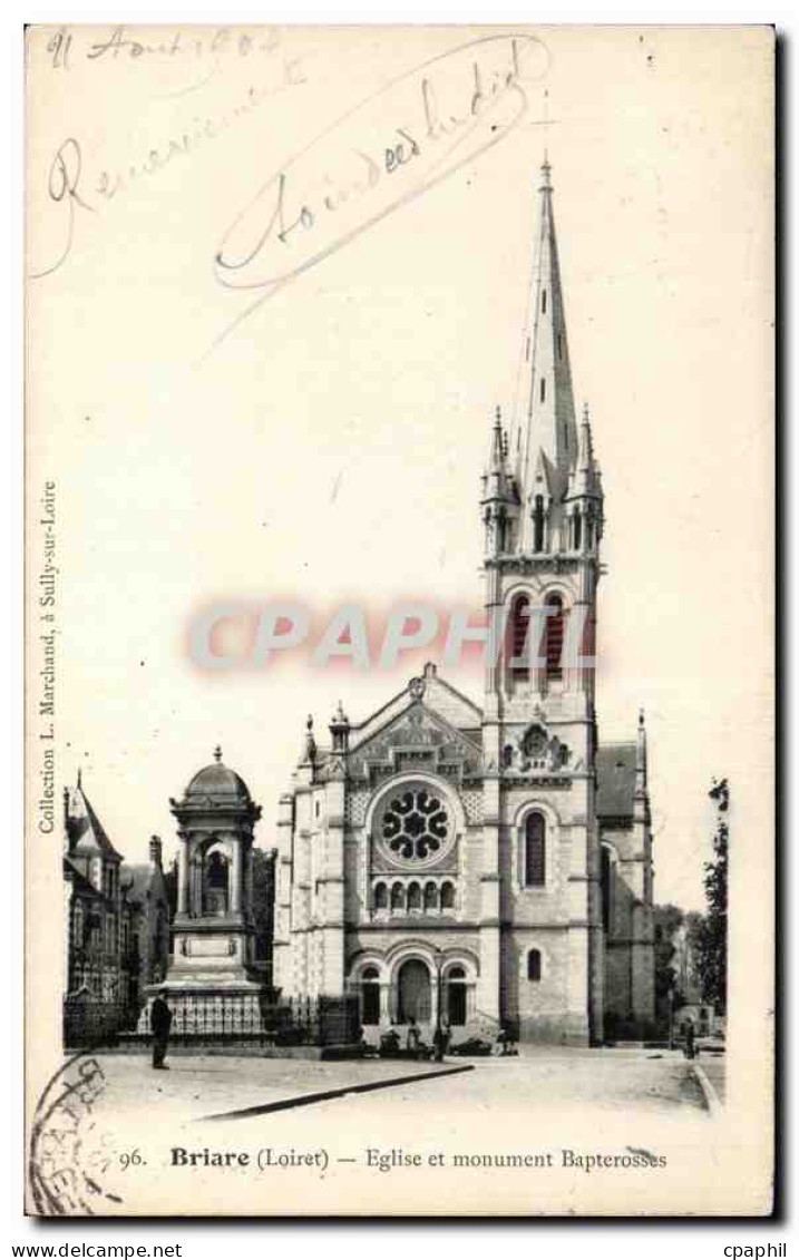 CPA Briare Eglise et Monument Bapterosses