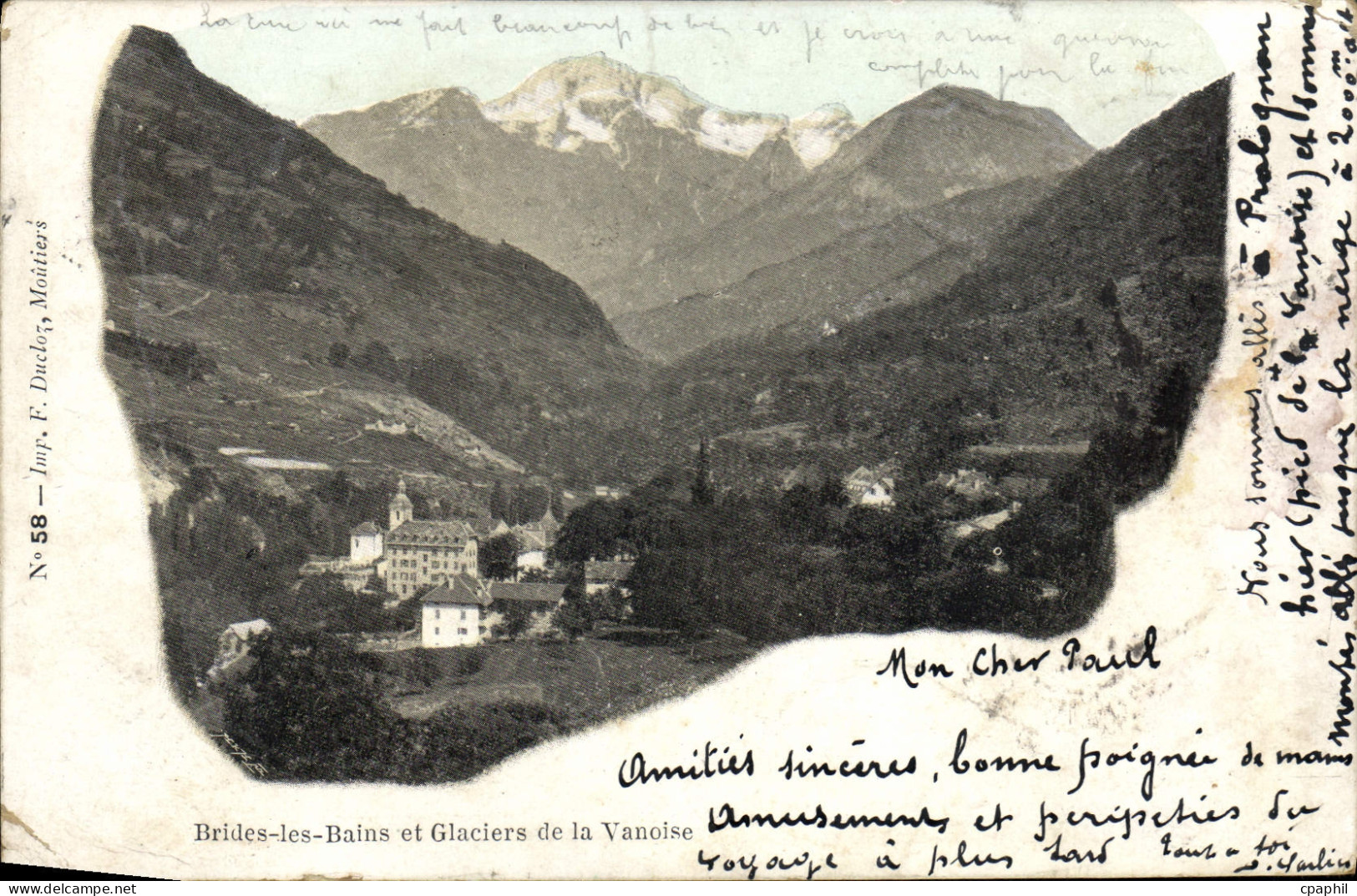 CPA Brides les Bains et Glaciers de la Vanoise