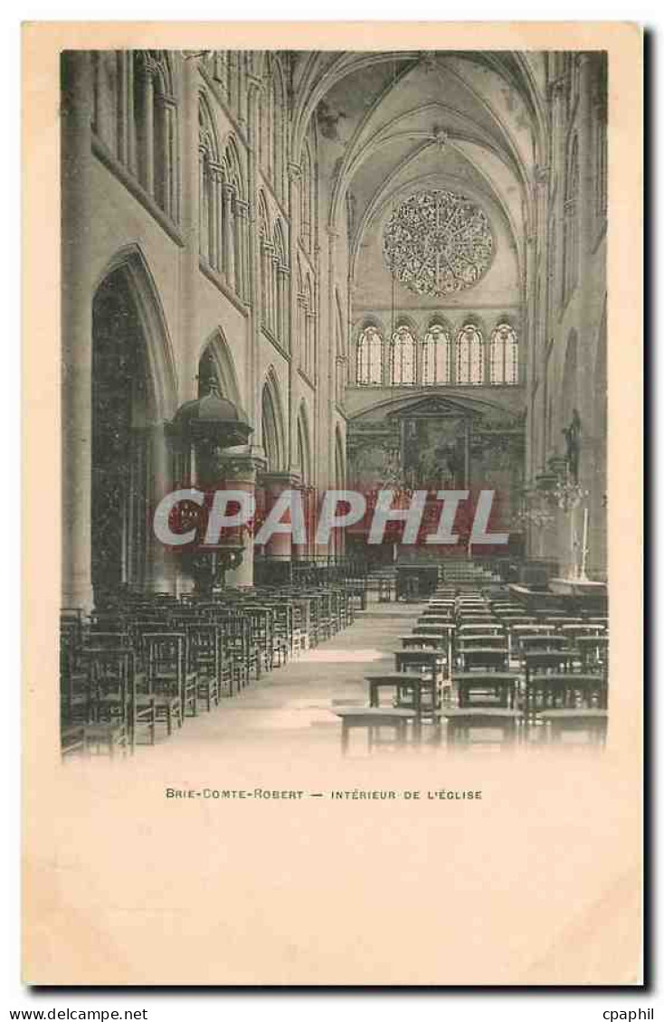 CPA Brie Comte Robert Interieur de l'Eglise