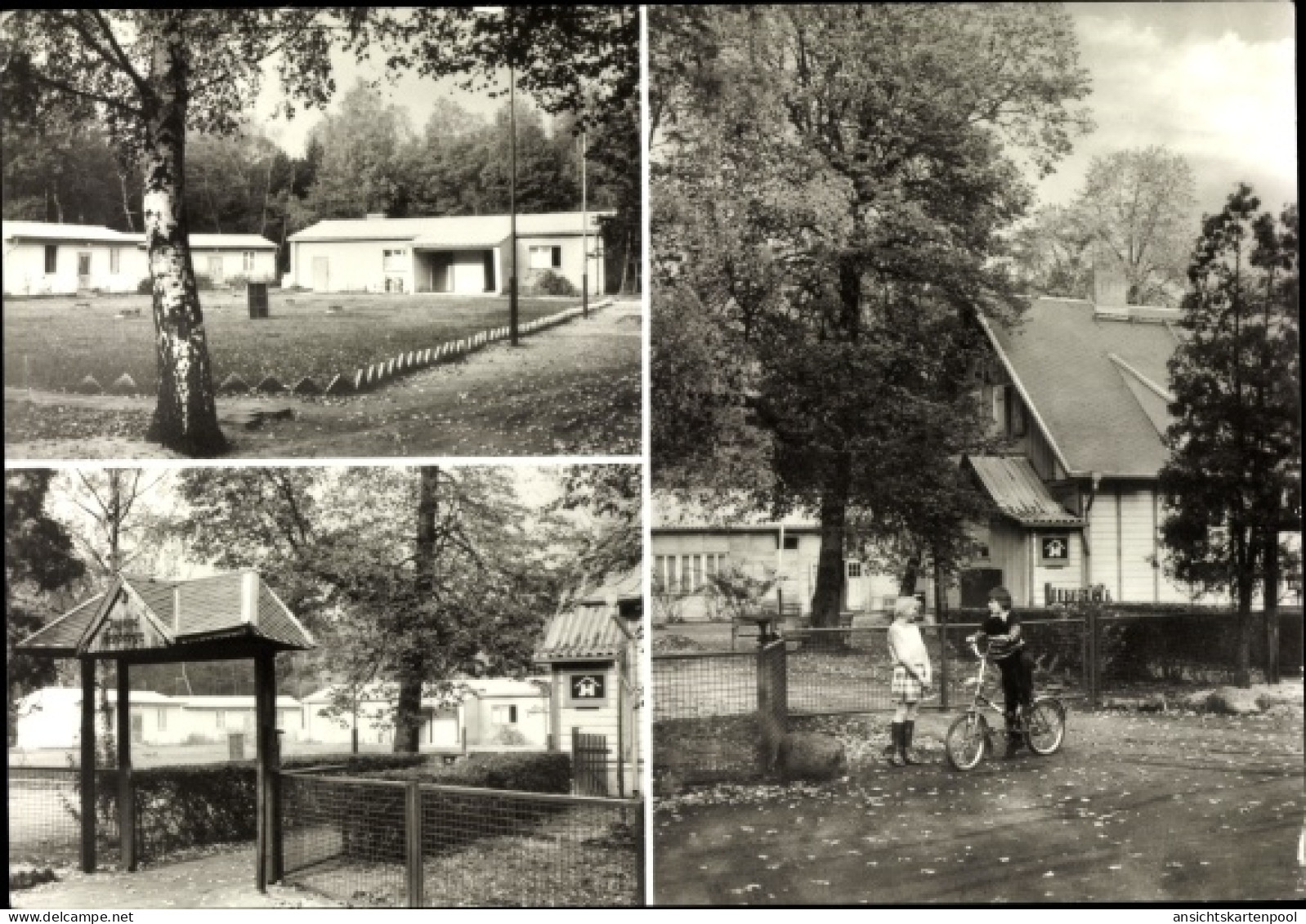 CPA Brieselang im Havelland, Jugendherberge Max Reimann, am Wald 24, Kinder mit Fahrrad