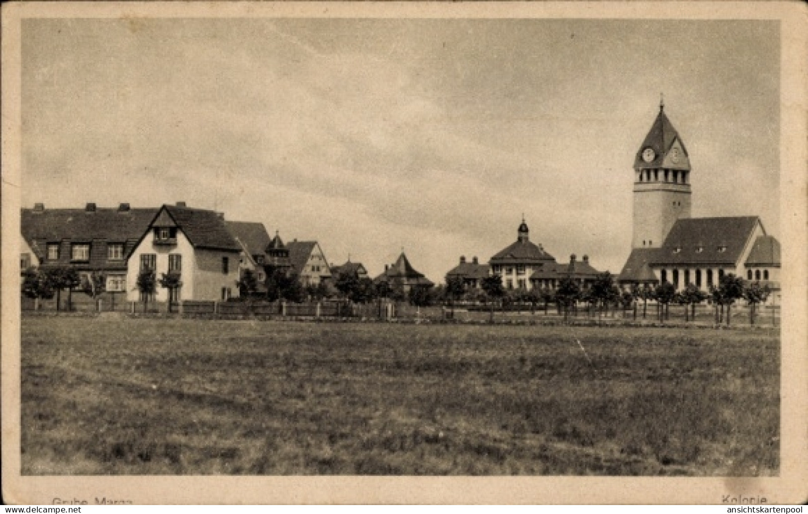 CPA Brieske Senftenberg Niederlausitz, Grube Marga, Teilansicht