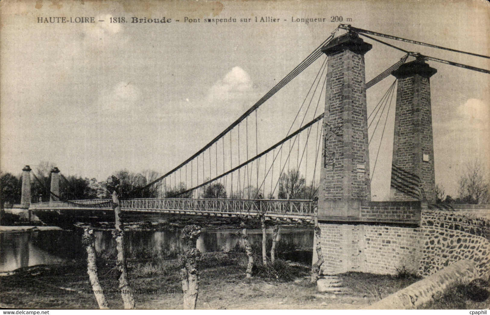 CPA Brioude Pont suspendu sur l'Allier