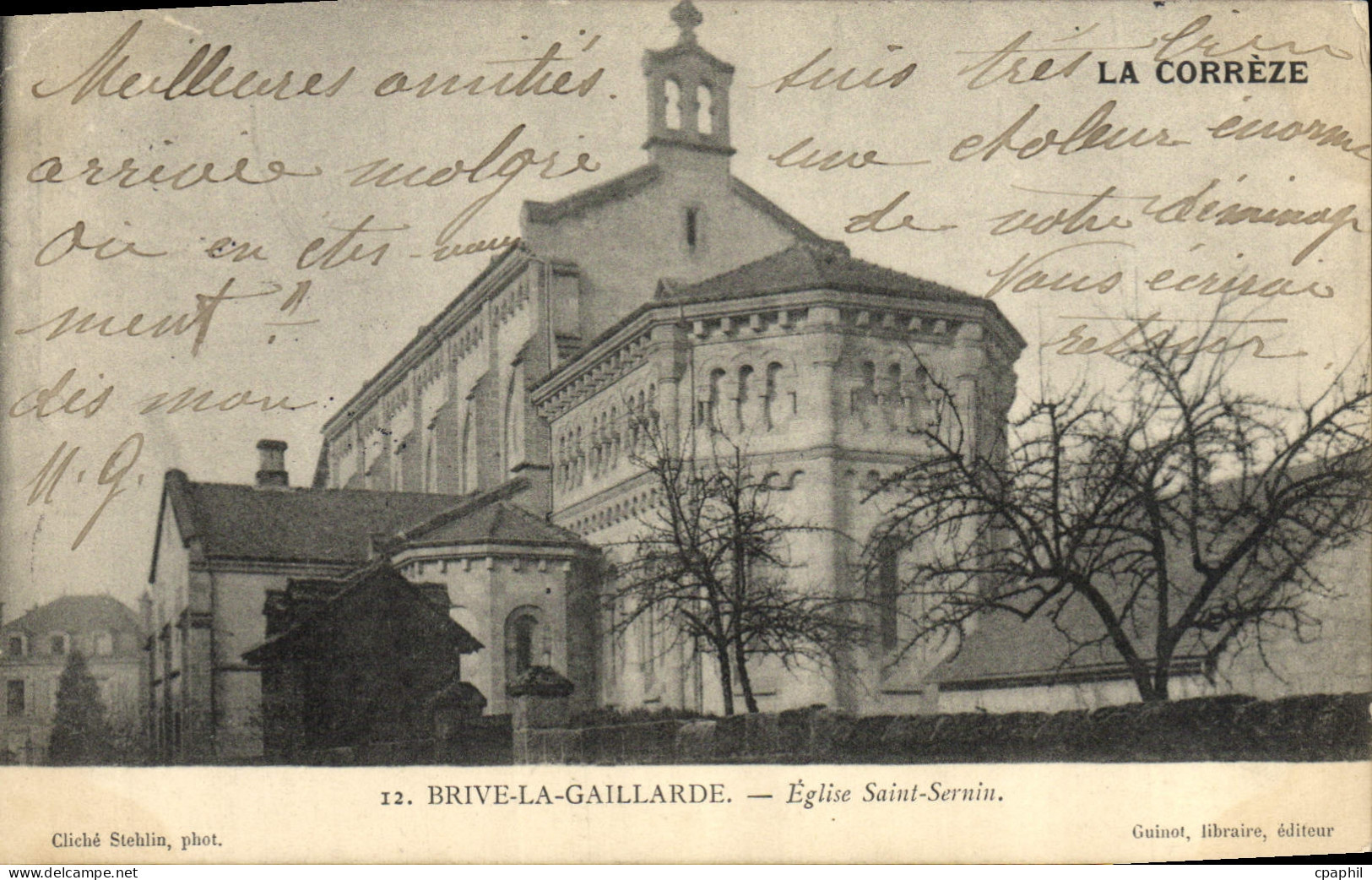 CPA Brive La Gaillarde Eglise Saint Sernin