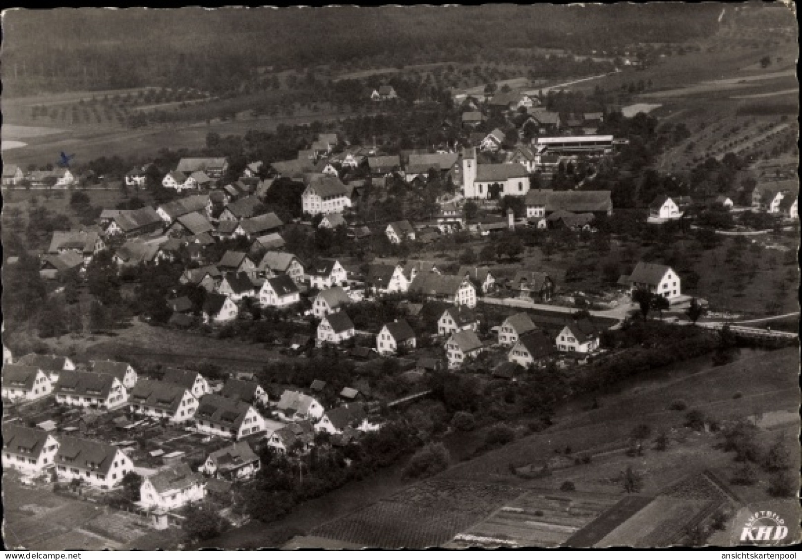 CPA Brochenzell Meckenbeuren in Oberschwaben Württemberg, Fliegeraufnahme