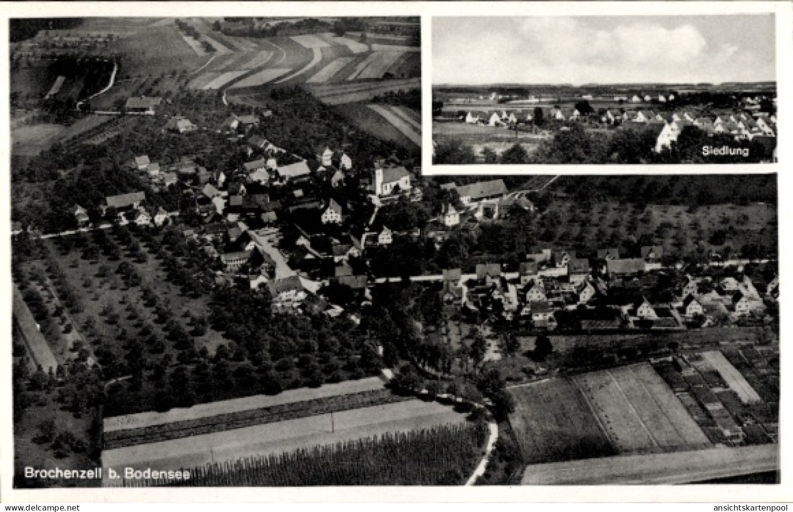 CPA Brochenzell Meckenbeuren in Oberschwaben Württemberg, Fliegeraufnahme