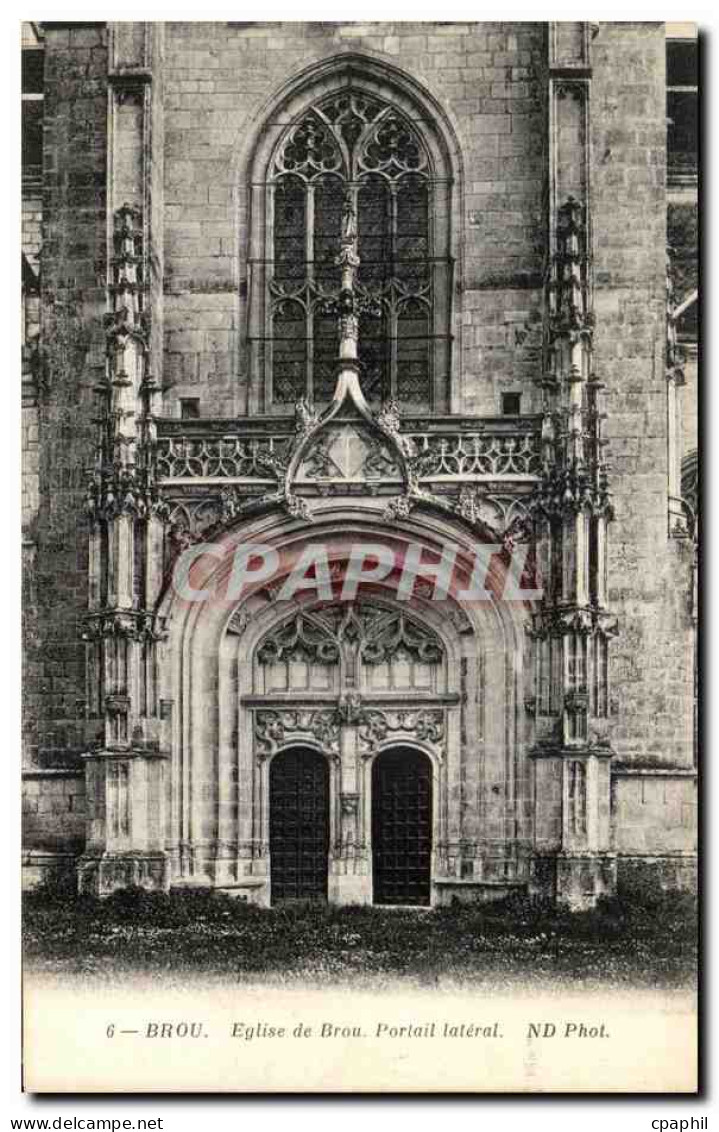 CPA Brou Eglise de Portail Lateral