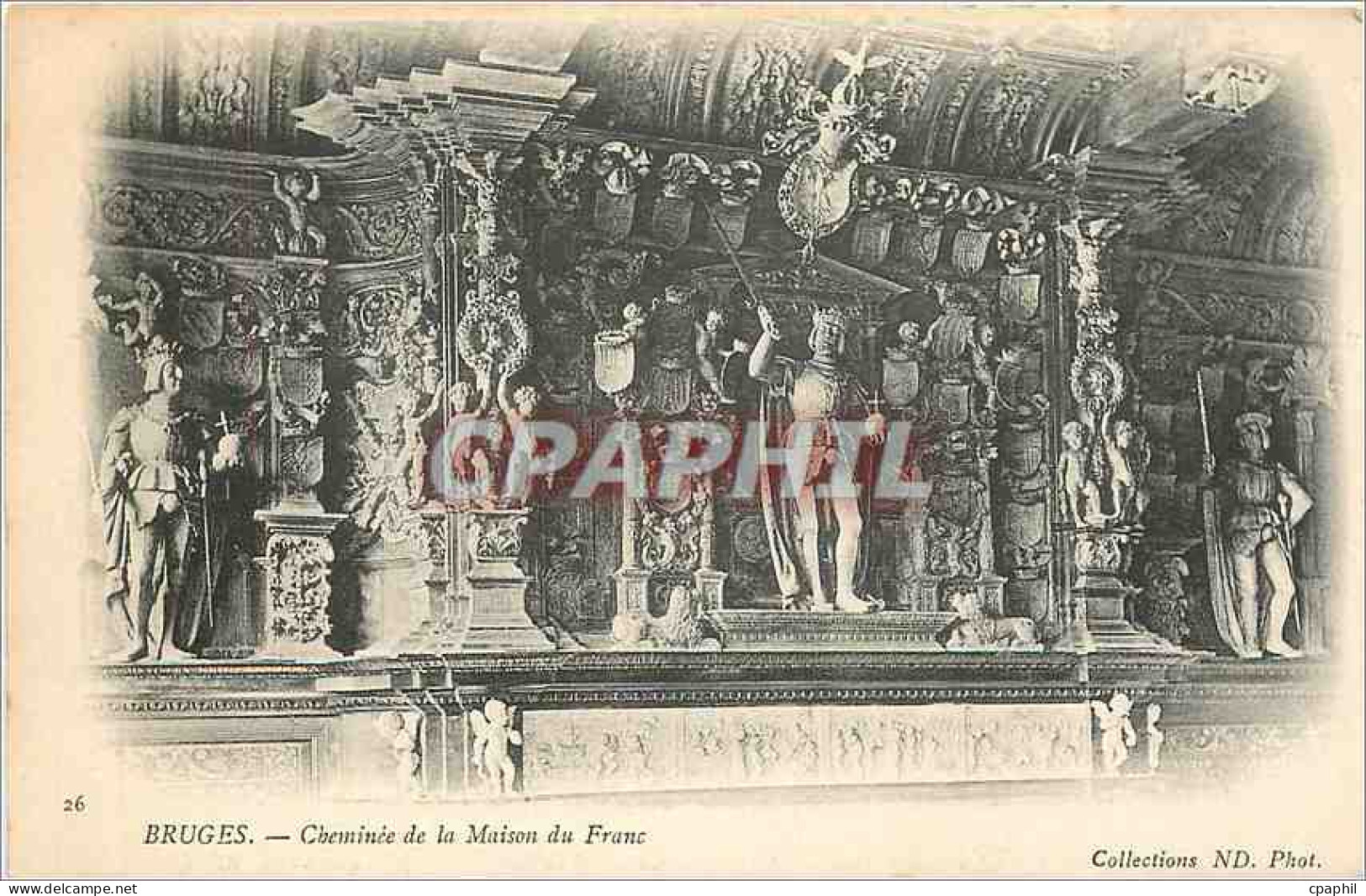CPA Bruges Cheminee de la Maison du Franc