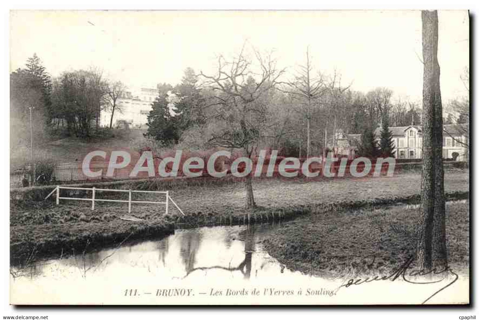 CPA Brunoy les bords de l'Yerres à Soulins