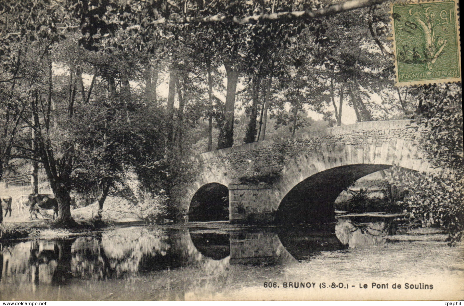 CPA Brunoy S et O le Pont de Soulins