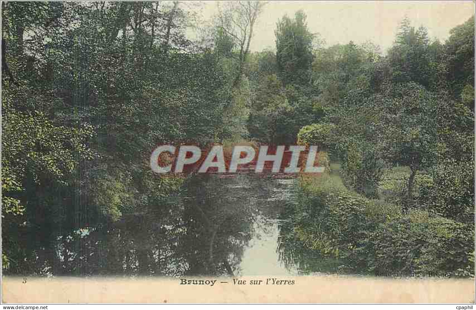 CPA Brunoy vue sur l'Yrres