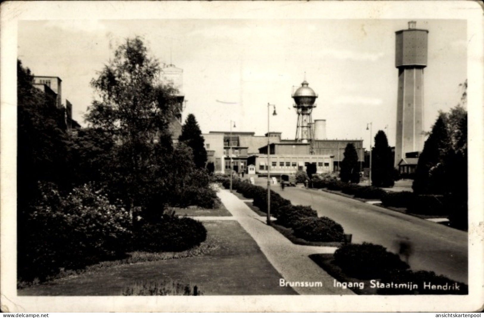 CPA Brunssum Limburg Niederlande, Eingang zur Staatsmine Hendrik