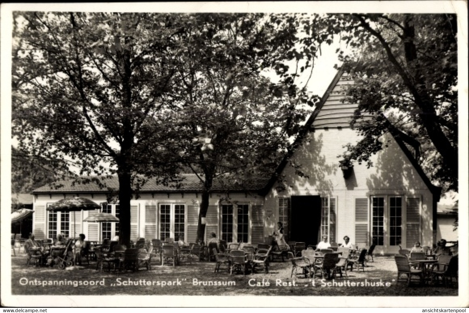 CPA Brunssum Limburg Niederlande, Ontspanningsoord Schutterspark, Café, Restaurant