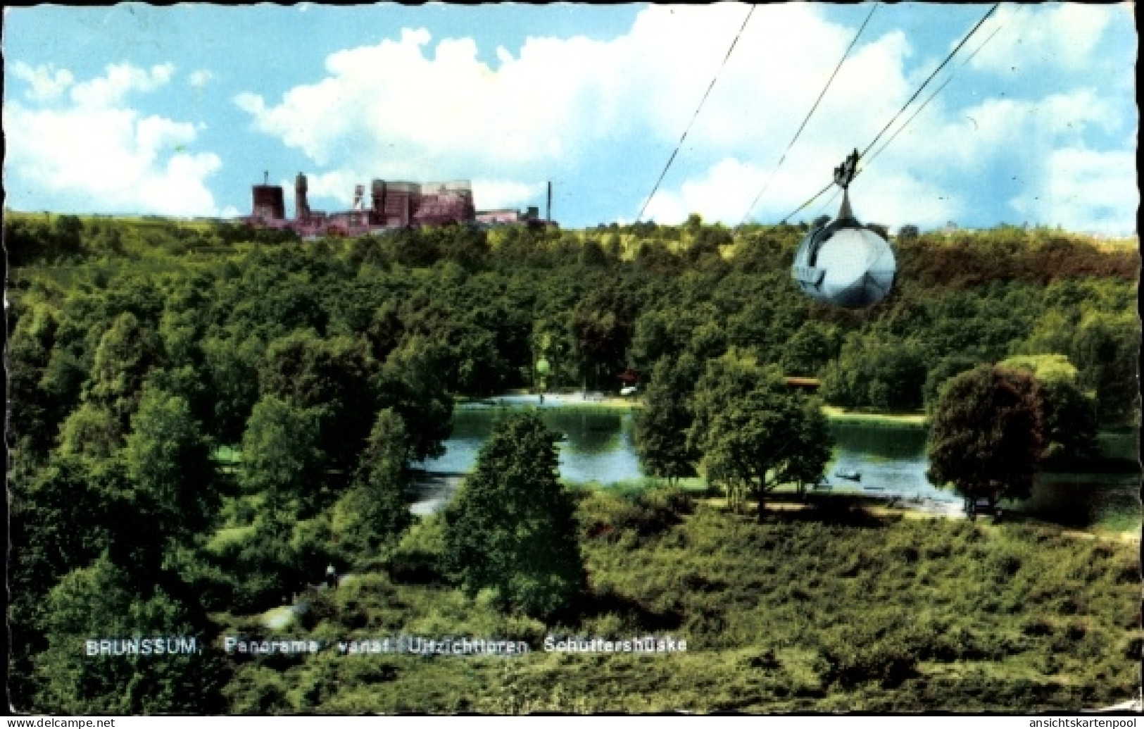 CPA Brunssum Limburg Niederlande, Panorama vanaf Uitzichttoren Schuttershuske