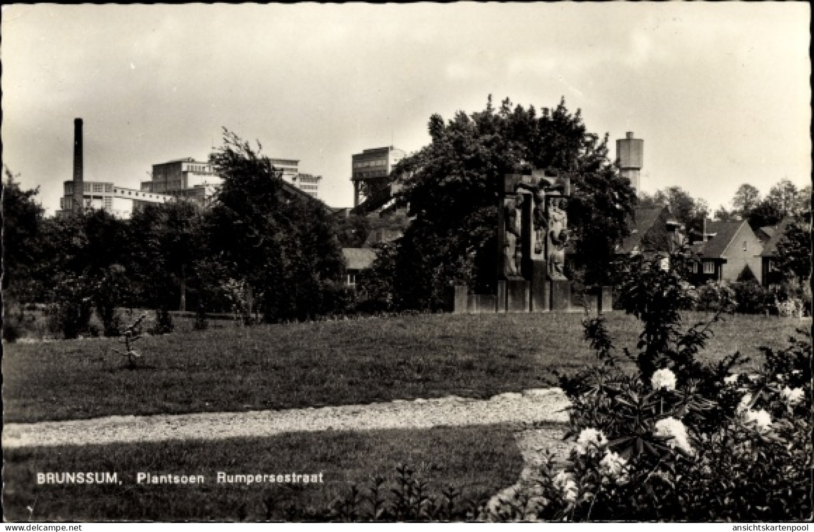 CPA Brunssum Limburg Niederlande, Plantsoen Rumpersestraat