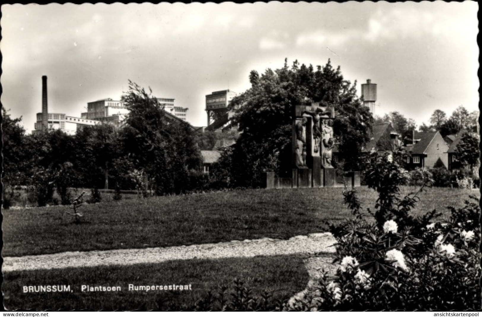 CPA Brunssum Limburg Niederlande, Plantsoen Rumpersestraat