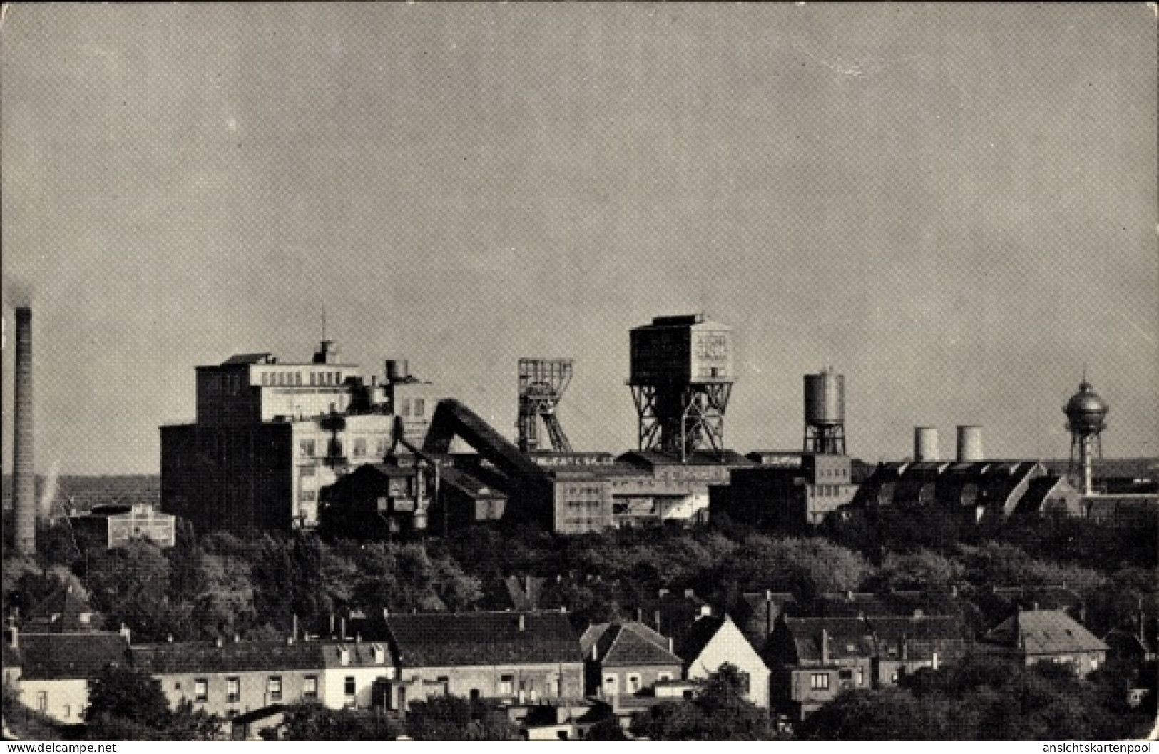 CPA Brunssum Limburg Niederlande, Viadukt mit Orcul-Nassau-Mine