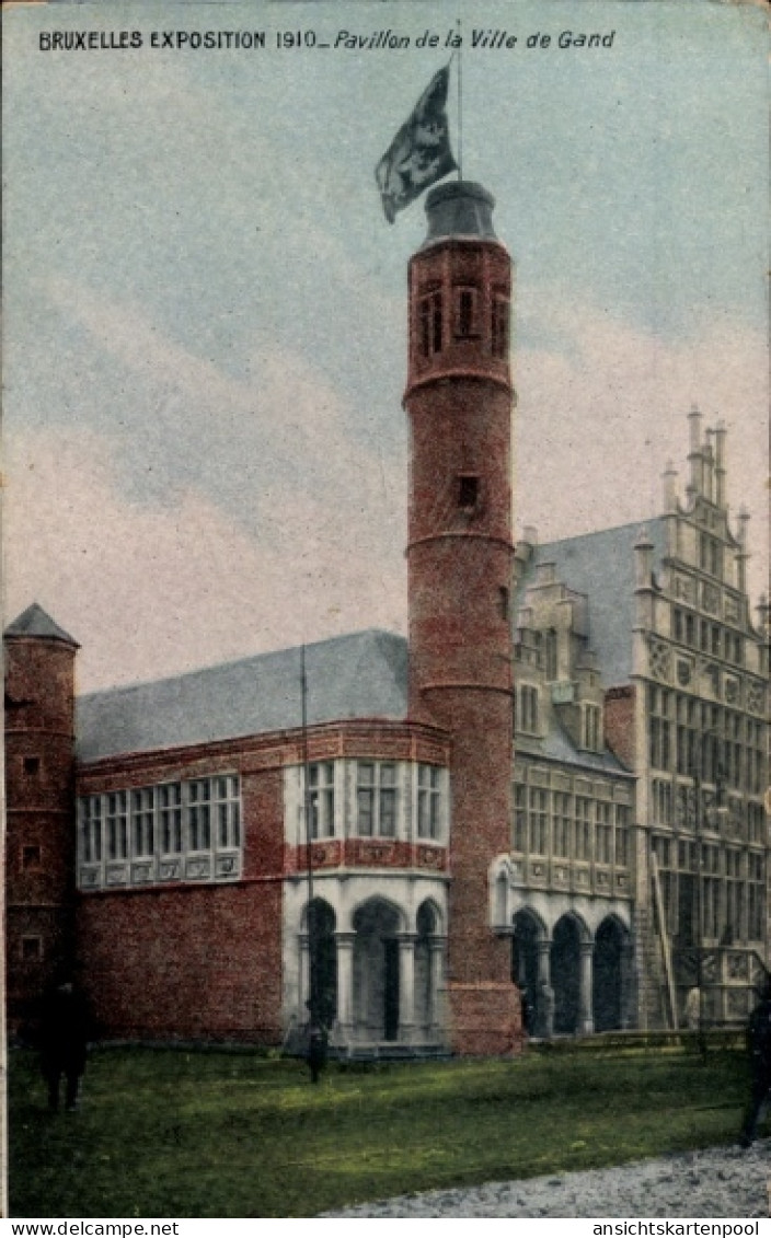 CPA Brüssel Belgien, Ausstellung 1910, Pavillon der Stadt Gent