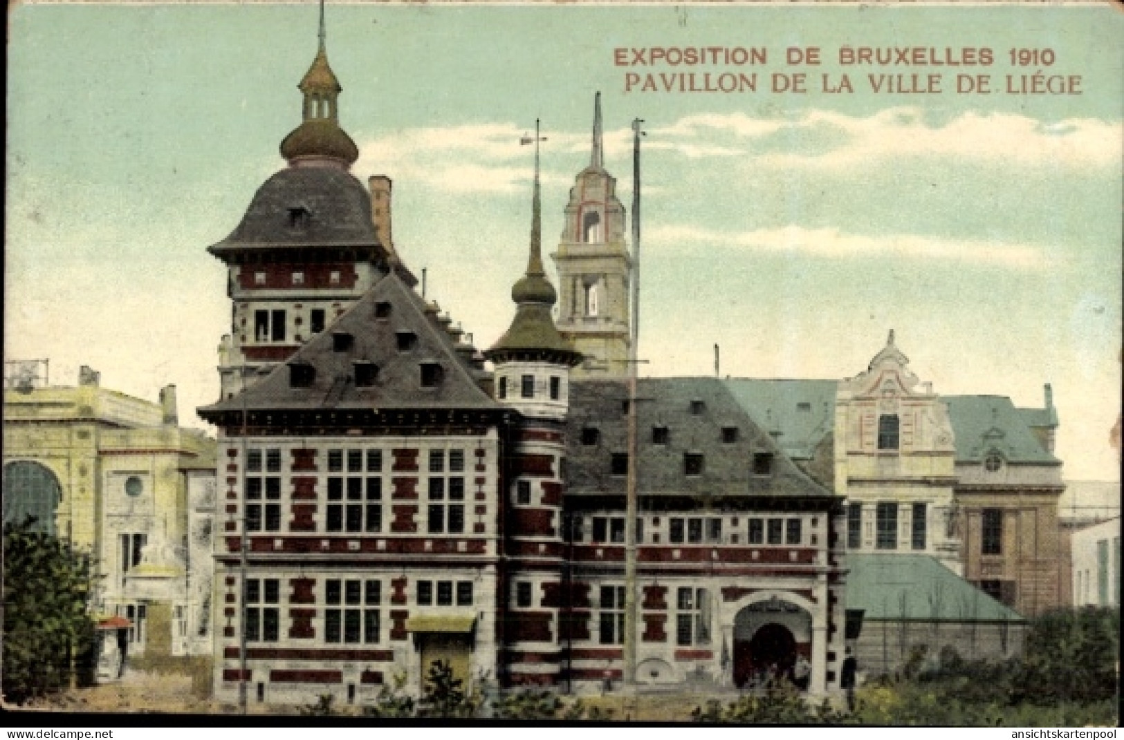 CPA Brüssel Brüssel, Ausstellung 1910, Pavillon der Stadt Lüttich