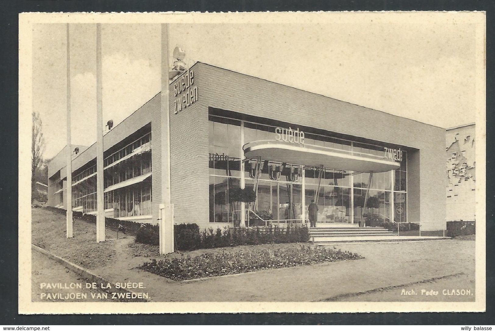 +++ CPA - BRUSSEL - BRUXELLES - Exposition 1935 - Pavillon de la Suède - Paviljoen van Zweden  //