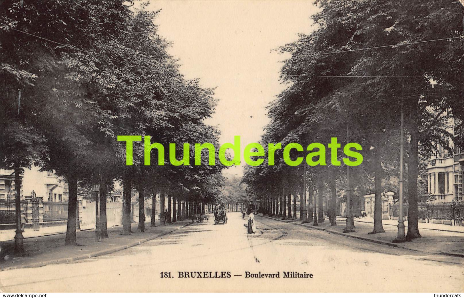 CPA BRUXELLES BOULEVARD MILITAIRE