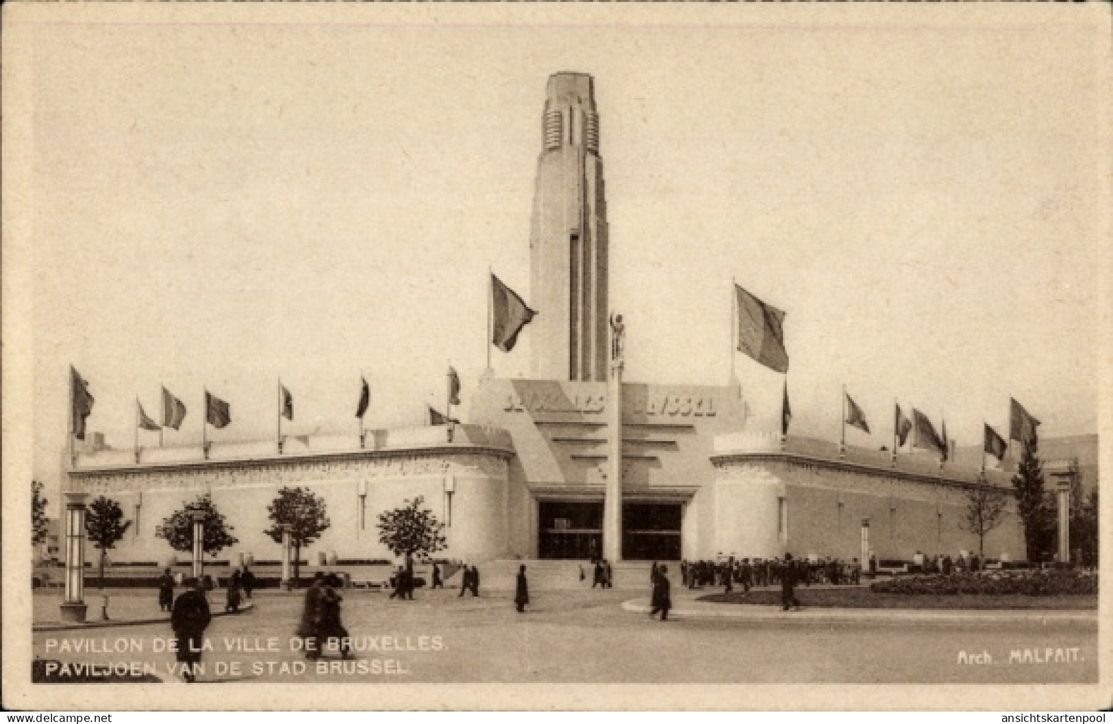 CPA Bruxelles Brüssel, Ausstellung 1935, Pavillon der Stadt Brüssel
